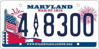 MD license plate 4AX8300