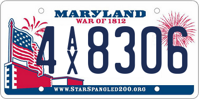 MD license plate 4AX8306