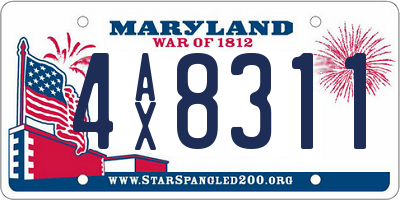 MD license plate 4AX8311