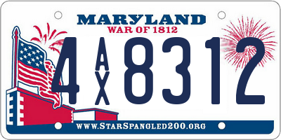 MD license plate 4AX8312
