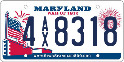 MD license plate 4AX8318