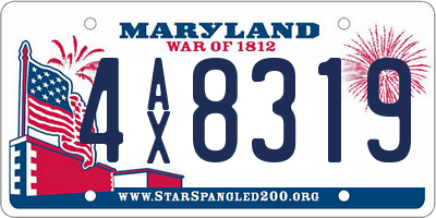 MD license plate 4AX8319