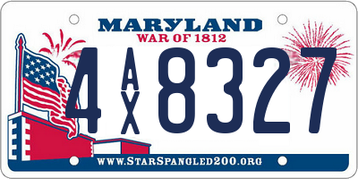 MD license plate 4AX8327