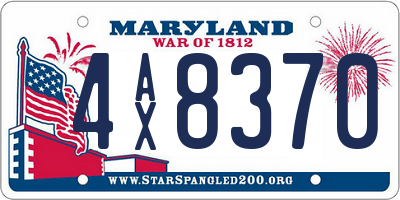 MD license plate 4AX8370