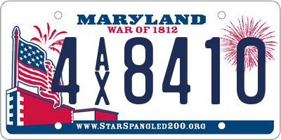 MD license plate 4AX8410