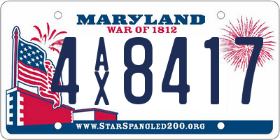 MD license plate 4AX8417