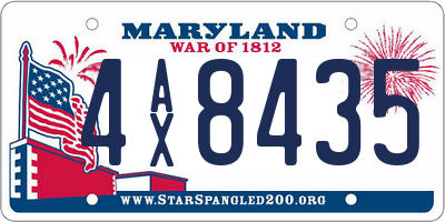 MD license plate 4AX8435