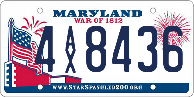 MD license plate 4AX8436