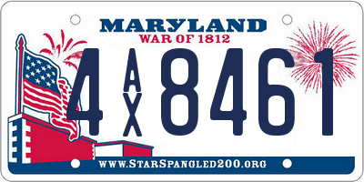 MD license plate 4AX8461