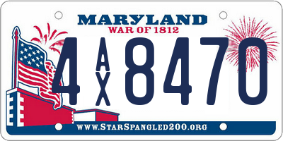 MD license plate 4AX8470