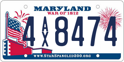 MD license plate 4AX8474