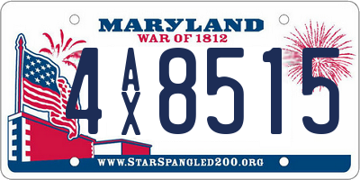 MD license plate 4AX8515