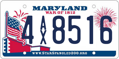 MD license plate 4AX8516