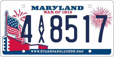 MD license plate 4AX8517