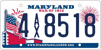 MD license plate 4AX8518