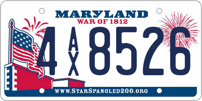 MD license plate 4AX8526
