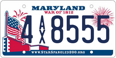 MD license plate 4AX8555