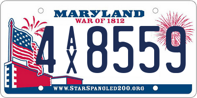 MD license plate 4AX8559