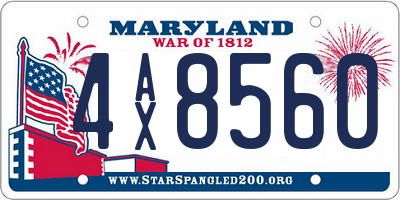 MD license plate 4AX8560