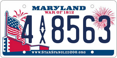 MD license plate 4AX8563