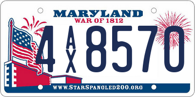 MD license plate 4AX8570