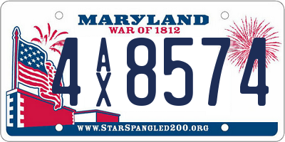 MD license plate 4AX8574