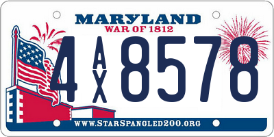 MD license plate 4AX8578