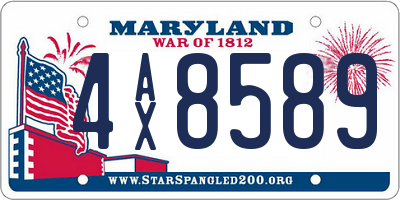 MD license plate 4AX8589