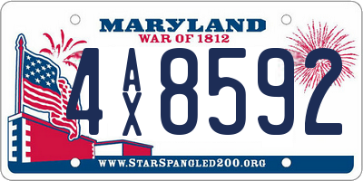 MD license plate 4AX8592