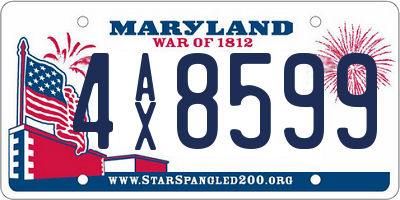 MD license plate 4AX8599
