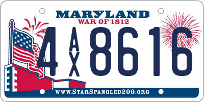 MD license plate 4AX8616