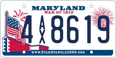 MD license plate 4AX8619