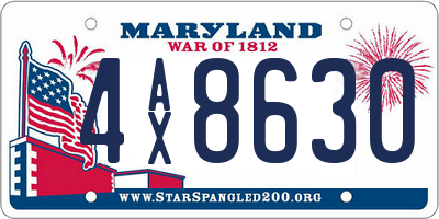 MD license plate 4AX8630