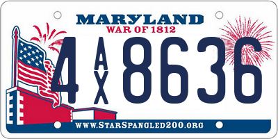 MD license plate 4AX8636