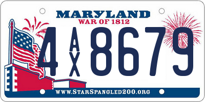 MD license plate 4AX8679