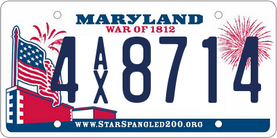 MD license plate 4AX8714