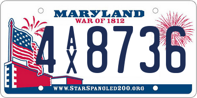 MD license plate 4AX8736