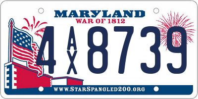 MD license plate 4AX8739