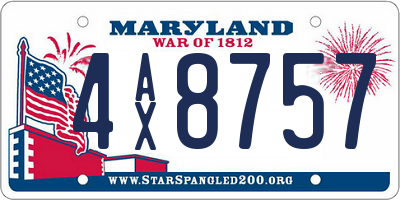 MD license plate 4AX8757