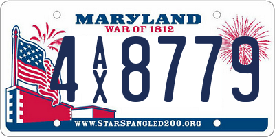 MD license plate 4AX8779