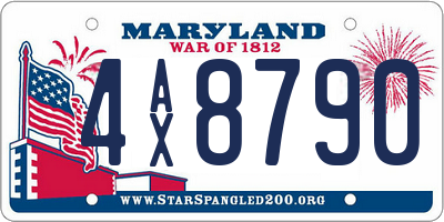 MD license plate 4AX8790