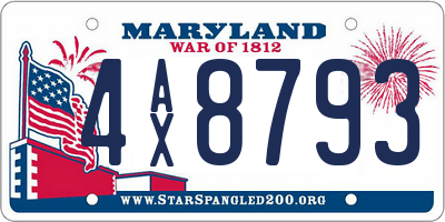 MD license plate 4AX8793