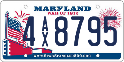 MD license plate 4AX8795