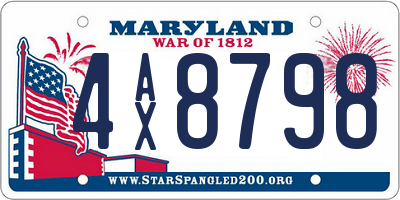 MD license plate 4AX8798