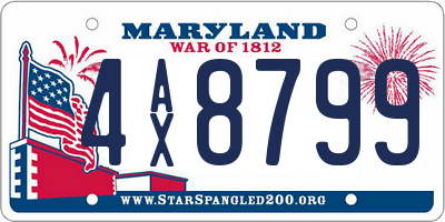 MD license plate 4AX8799
