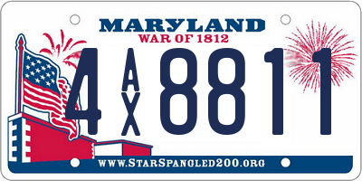 MD license plate 4AX8811