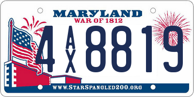 MD license plate 4AX8819
