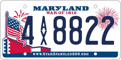 MD license plate 4AX8822