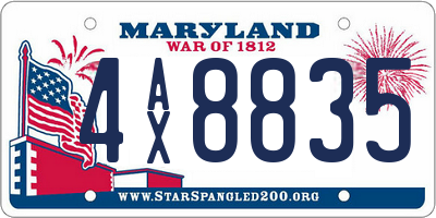 MD license plate 4AX8835