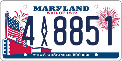 MD license plate 4AX8851